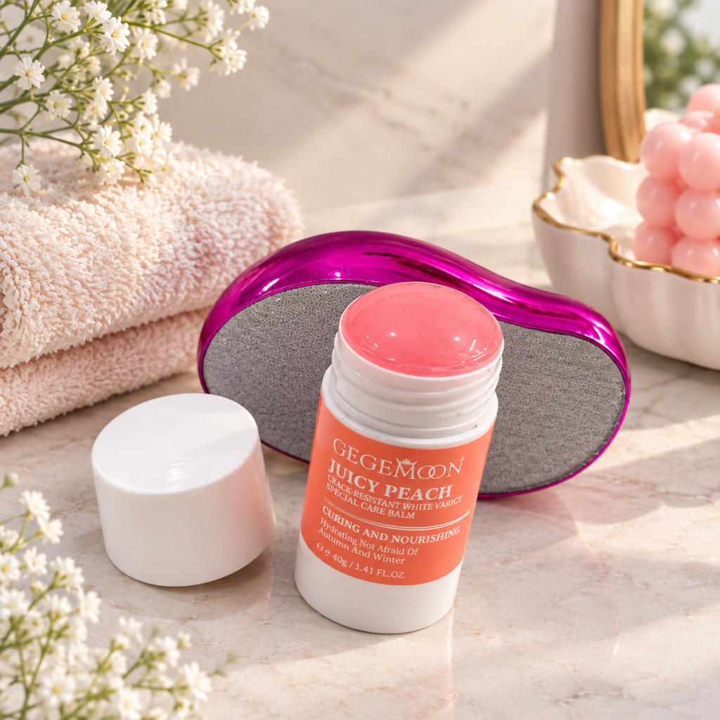 GEGEMOON 2-in-1 Crystal Grinding Feet & Crack-Resistant Care Balm