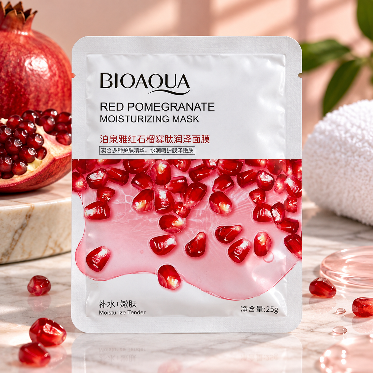 BIOAQUA Red Pomegranate Moisturizing & Hydrating Face Mask 🍎✨