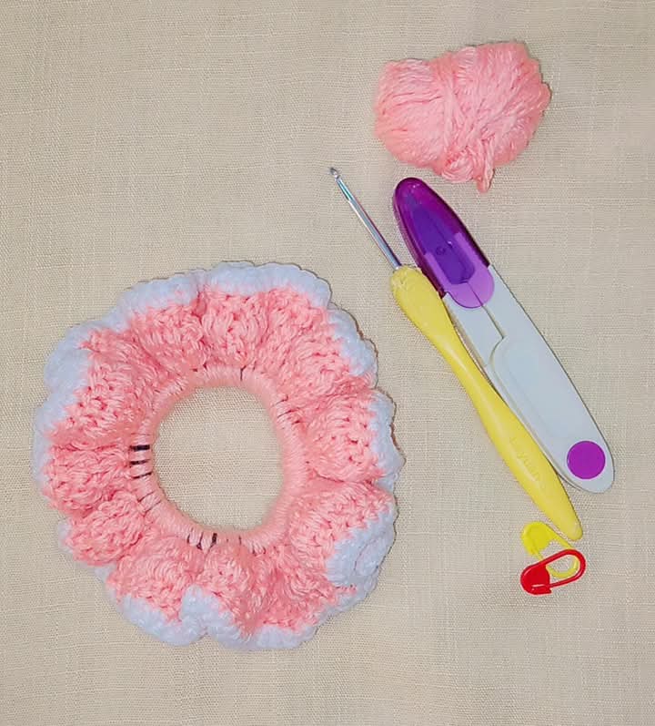 Handmade Crochet Scrunchies – Soft & Stylish Hair Ties