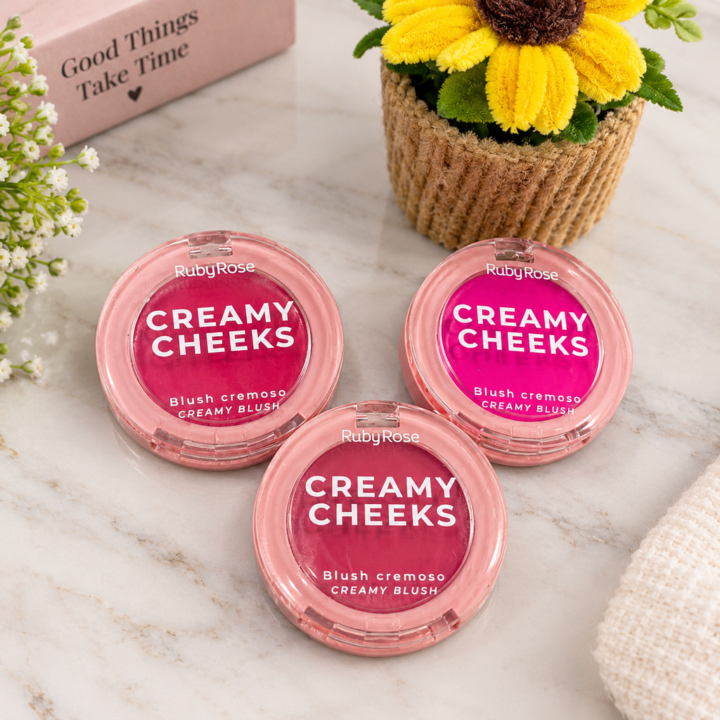 RubyRose Creamy Cheeks Blush (Pack of 3)