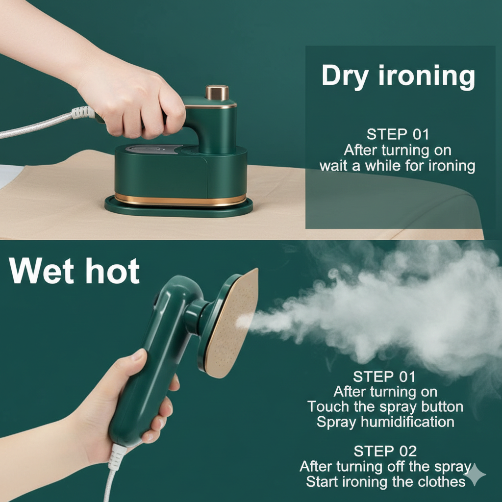 Portable Mini Steam Iron for Clothes