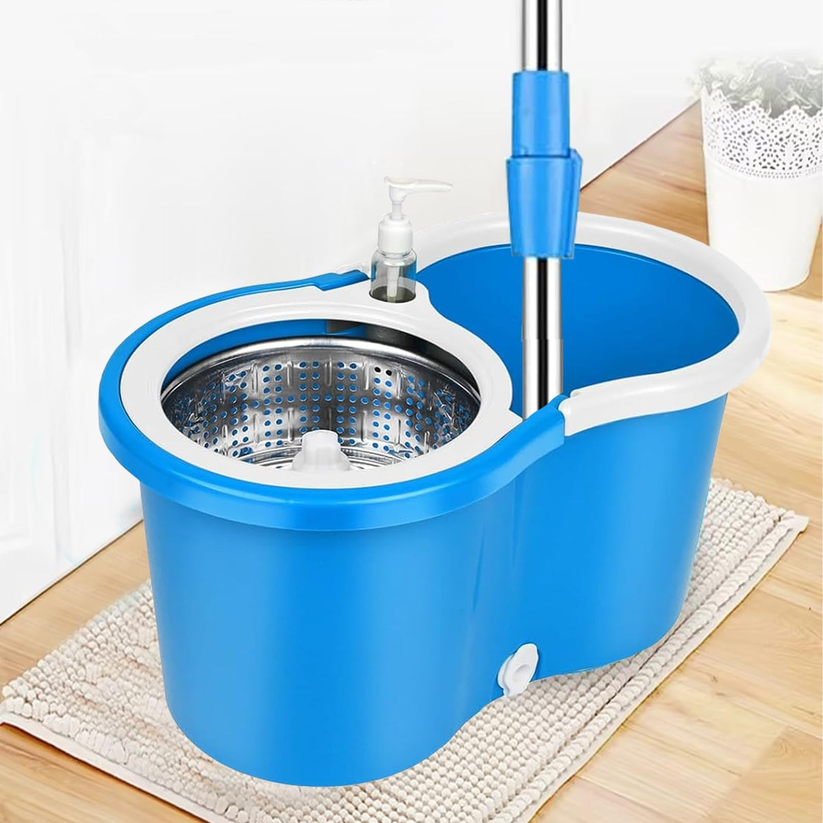 360° Spin Mop with Stainless Steel Bucket