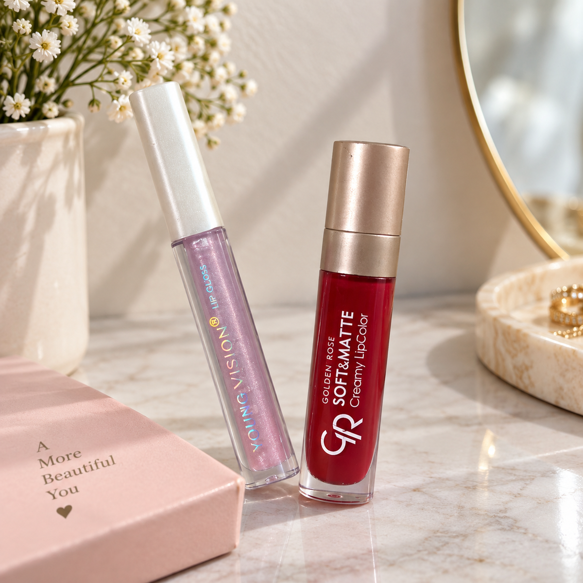 Golden Rose Soft & Matte Creamy LipColor – Duo