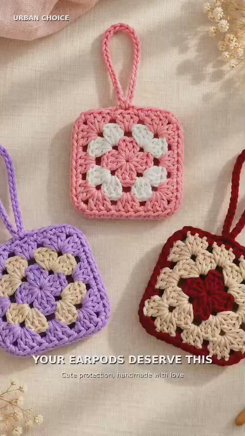 Purely Handmade Crochet Earbud Cover – Premium Protective Case